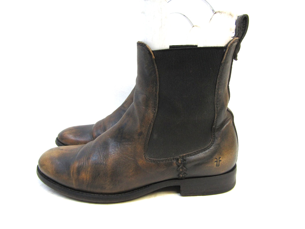 FRYE Womens Size 6 B Brown Leather Chelsea Ankle Boots Bootie
